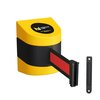 Montour Line Retr. Belt Barrier Yellow Warehouse Rack Mount, 15ft. Bk/R H Belt (F) WMX140-YW-BRH-WR-S-150